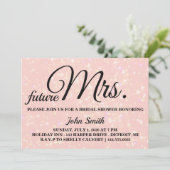 Glitter Vrijgezellenfeest future Mrs. Kaart (Staand voorkant)