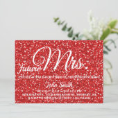 Glitter Vrijgezellenfeest future Mrs. Kaart (Staand voorkant)