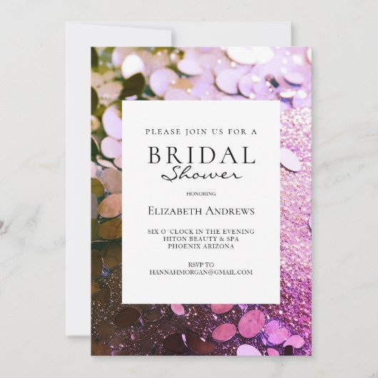 Glitter Vrijgezellenfeest Kaart (Voorkant)