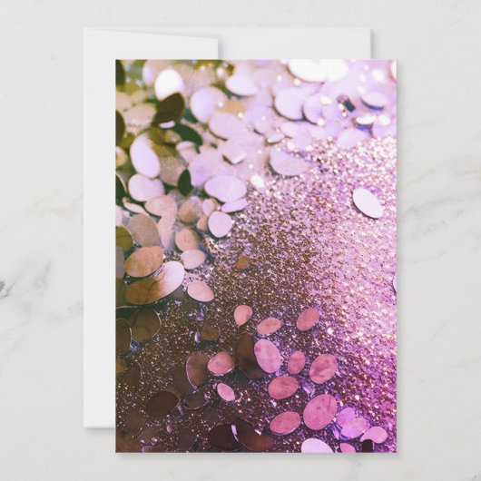 Glitter Vrijgezellenfeest Kaart (Achterkant)