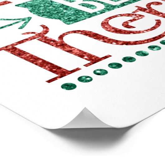 Glitter Walking is het Beste Citaat van de Behande Poster (Hoek)