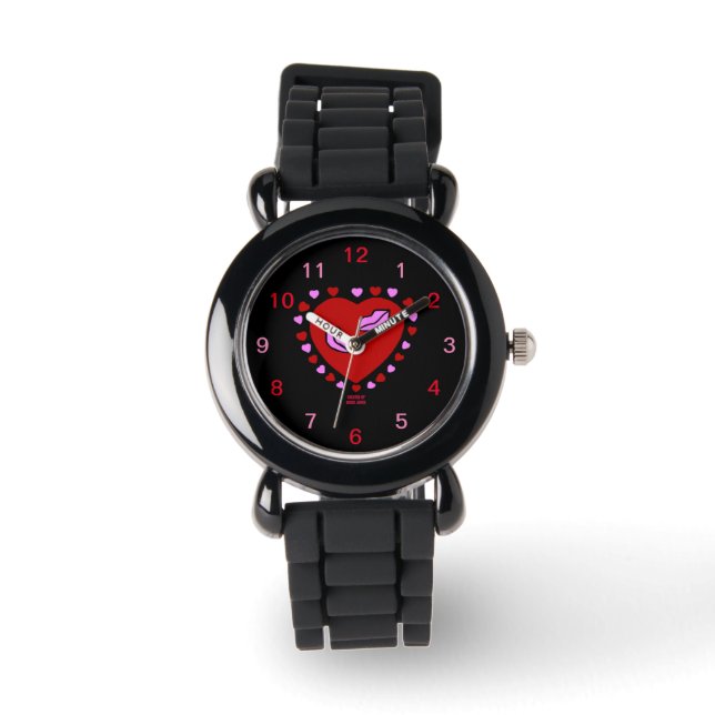 Glitter Watch van het Kind van het liefdevolle har Horloge (Voorkant)