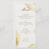 Glitter Watercolor Goud Plat Menu (Voorkant / Achterkant)