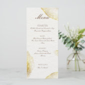 Glitter Watercolor Goud Plat Menu (Staand voorkant)