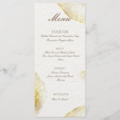 Glitter Watercolor Goud Plat Menu (Voorkant)