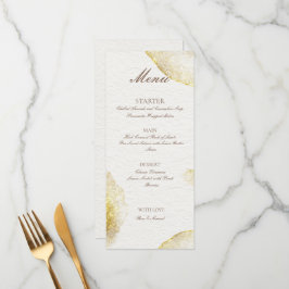 Glitter Watercolor Goud Plat Menu