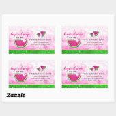 Glitter watermeloen gelaagde zeep sticker (Vel)