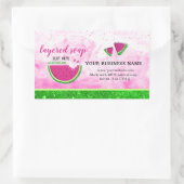 Glitter watermeloen gelaagde zeep sticker (Tas)