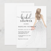 Glitter Waterverf Dusty Pink Bride Vrijgezellenfee Kaart (Voorkant / Achterkant)