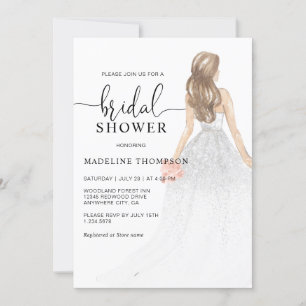 Glitter Waterverf Dusty Pink Bride Vrijgezellenfee Kaart