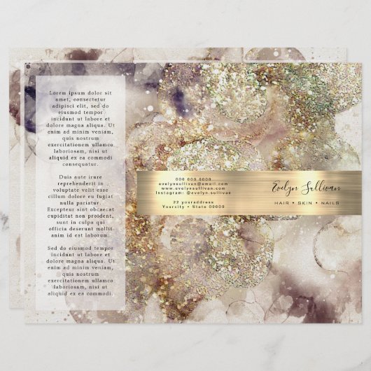 Glitter waterverf en folie (Voorkant / Achterkant)