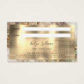 Glitter Waterverf en Folie Afspraakkaart Visitekaartje (Achterkant)