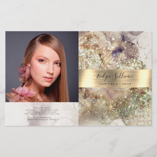 Glitter waterverf en folie bifold brochure (Voorkant)