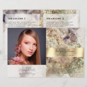 Glitter waterverf en folie bifold brochure (Voorkant / Achterkant)