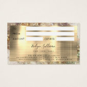 Glitter Waterverf en Folie Gift Kaart (Achterkant)