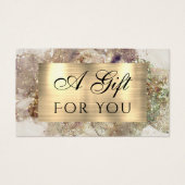 Glitter Waterverf en Folie Gift Kaart (Voorkant)