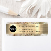 Glitter waterverf en folie logo retouradres etiket (Insitu)