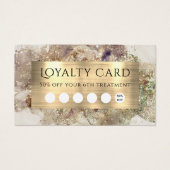 Glitter Waterverf en Folie Loyaliteit Kaart (Voorkant)