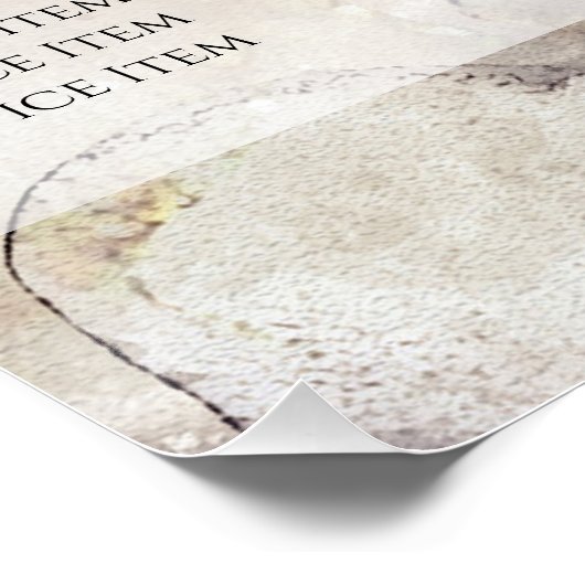 Glitter Waterverf en Folie prijslijst Glossy Perfect Poster (Hoek)