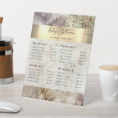 Glitter Waterverf en Folie prijslijst Reclamebord Met Voetstuk (Insitu)