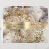 Glitter waterverf en folie service menubrochure (Voorkant / Achterkant)