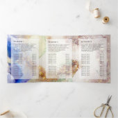 Glitter Waterverf en Gold Foil drievoudig brochure Drieluik Kaart (Binnen)