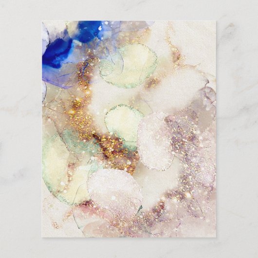 Glitter Waterverf en Gold Foil Flyer (Achterkant)