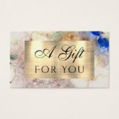 Glitter-waterverf en Gold Foil-kaartje Visitekaartje (Voorkant)