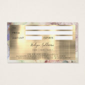 Glitter-waterverf en Gold Foil-kaartje Visitekaartje (Achterkant)