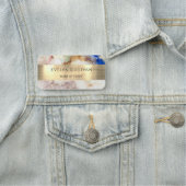 Glitter Waterverf en Gold Foil Name Tag (In situ)