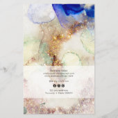 Glitter Waterverf en goudfolie prijslijst Flyer (Achterkant)