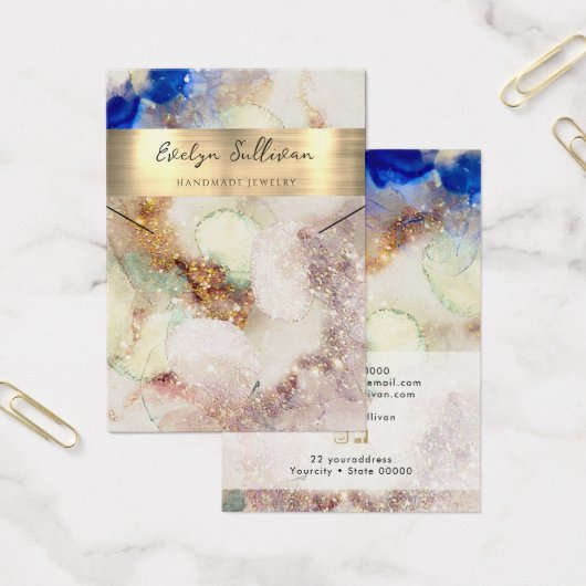 Glitter waterverf faux folie ketting display kaart (Kantoor)