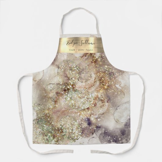 Glitter waterverf faux folie schort (Voorkant)