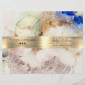 Glitter waterverf faux folie service menubrochure (Voorkant)