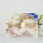 Glitter waterverf faux folie service menubrochure (Staand voorkant)