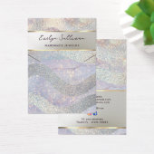 Glitter waterverf golven ketting displaykaart visitekaartje (Bureau)