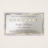 Glitter waterverf golven loyaliteitskaart visitekaartje (Achterkant)