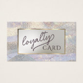 Glitter waterverf golven loyaliteitskaart visitekaartje (Voorkant)
