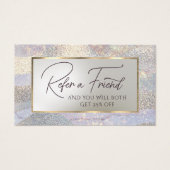 Glitter waterverf golven referral kaart (Voorkant)
