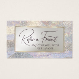 Glitter waterverf golven referral kaart