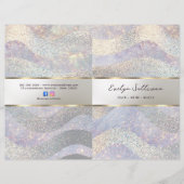 Glitter waterverf golven service menubrochure (Voorkant)