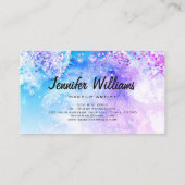 Glitter-Waterverf in holografisch materiaal Visitekaartje (Achterkant)