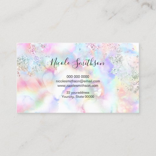 glitter-waterverf-inkt visitekaartje (Achterkant)