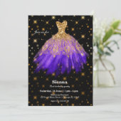 Glitter waterverf jurken kaart (Staand voorkant)