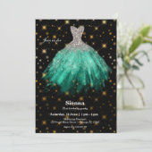 Glitter waterverf jurken kaart (Staand voorkant)