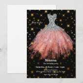 Glitter waterverf jurken kaart (Voorkant / Achterkant)