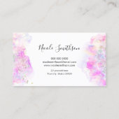 glitter waterverf opal spetters visitekaartje (Achterkant)