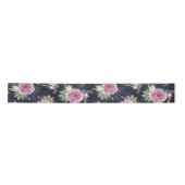 Glitter Waterverf Pink Blue Floral Girly Glam Satijnen Lint (Voorkant)