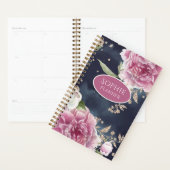 Glitter Waterverf Pink Floral Girly Planner (Display)