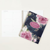 Glitter Waterverf Pink Floral Girly Planner (Display)